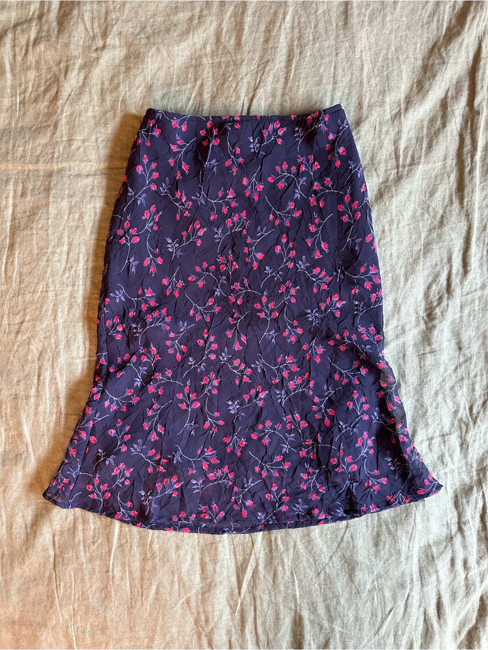 Vintage 90s Floral Midi Skirt